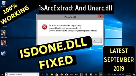 How to Fix the ISDone.dll (ISArcExtract) Error in Windows 10.